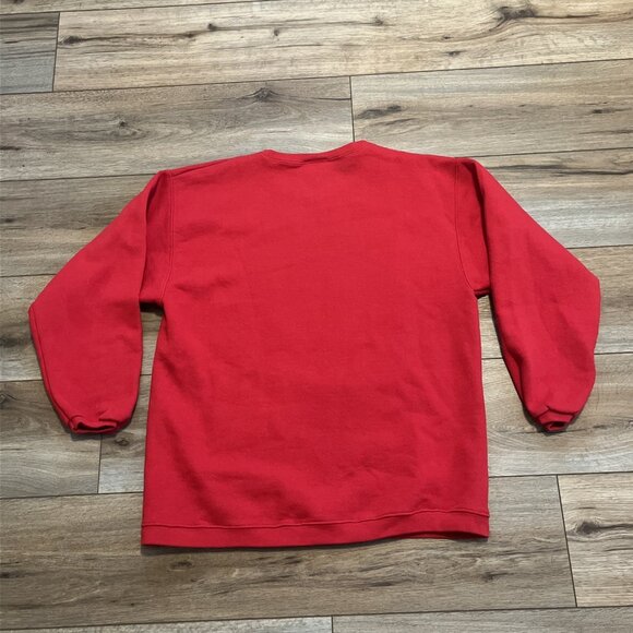 Maze Christmas Bear Sweatshirt SZ Medium Red Holiday Sweater Vintage - Picture 9 of 10